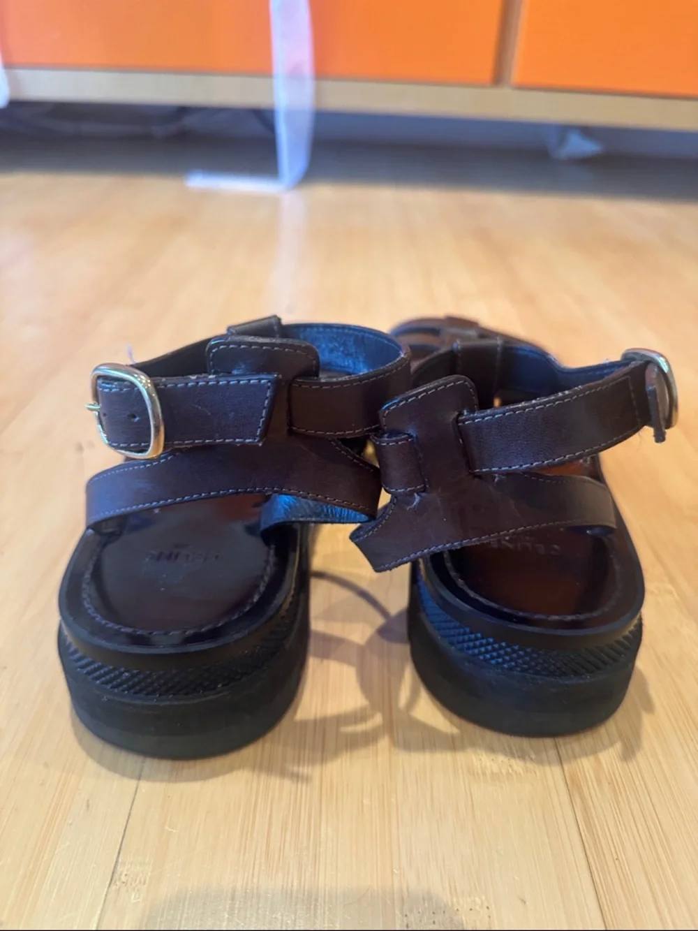 CELINE CLEA TRIOMPHE SANDAL IN CALFSKIN - VEGETAL TANNING - Picture 10 of 11